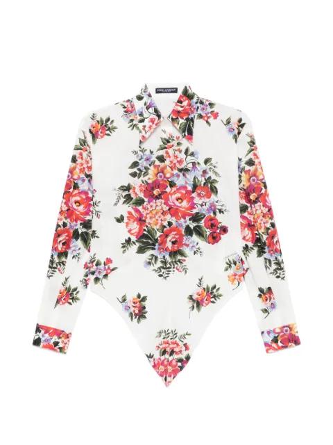 bouquet-print cotton shirt by DOLCE&GABBANA