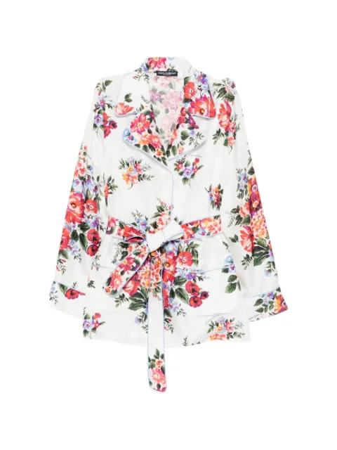 bouquet-print vanity twill shirt by DOLCE&GABBANA