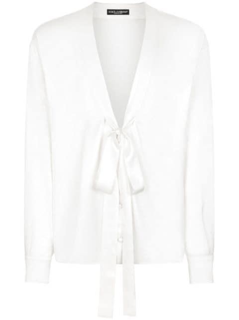 bow-detailed shirt by DOLCE&GABBANA