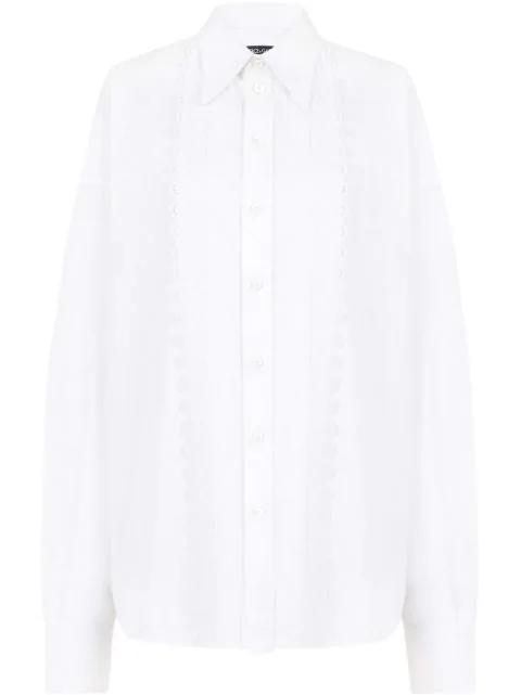 broderie-anglaise cotton shirt by DOLCE&GABBANA