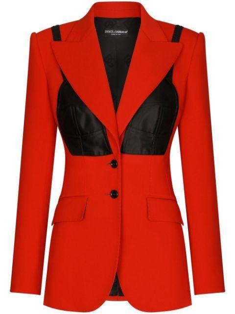 bustier-panel tailored blazer by DOLCE&GABBANA