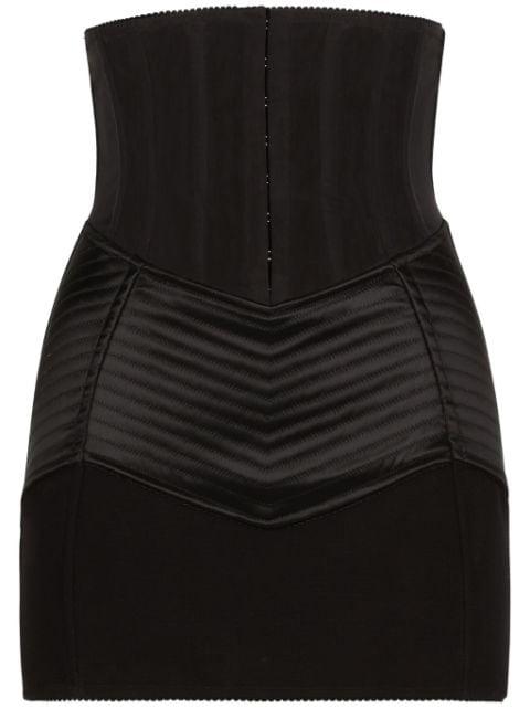 bustier-waist ruched miniskirt by DOLCE&GABBANA