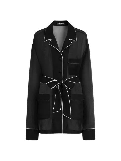 button-fastening belted jacket by DOLCE&GABBANA