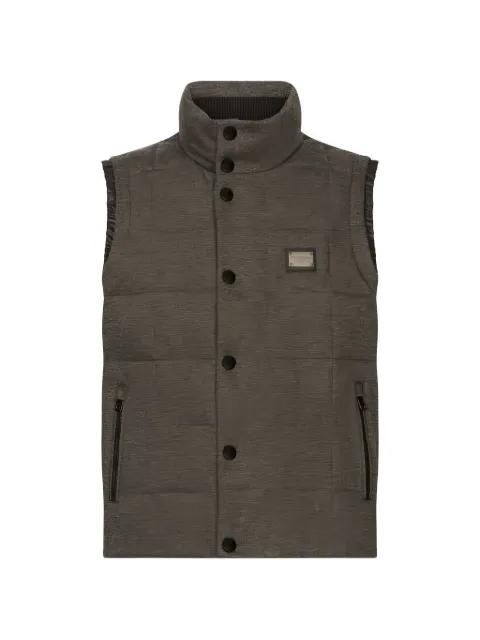 button-fastening logo-plaque gilet by DOLCE&GABBANA