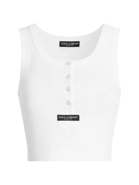 button ribbed tank top by DOLCE&GABBANA