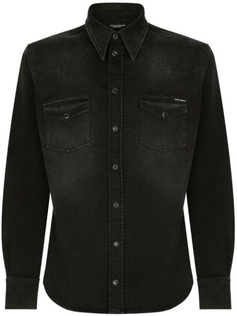 button-up denim shirt by DOLCE&GABBANA