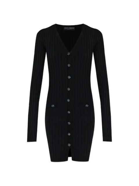 buttoned V-neck mini dress by DOLCE&GABBANA