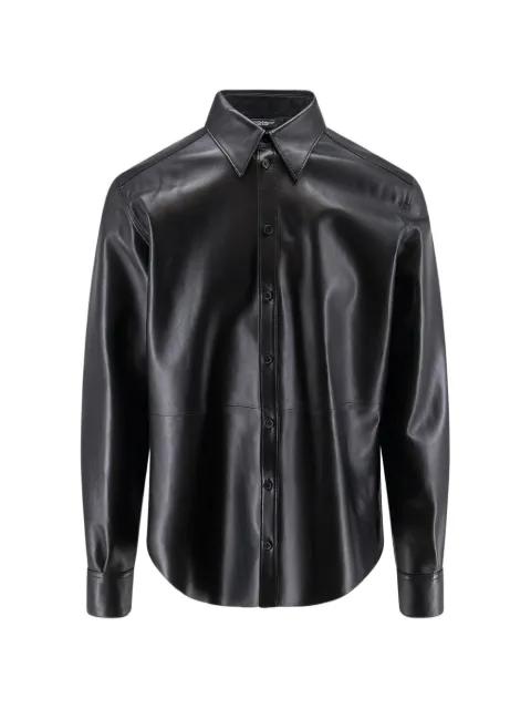buttoned leather shirt by DOLCE&GABBANA