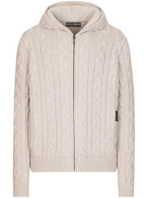 cable-knit hoodie by DOLCE&GABBANA