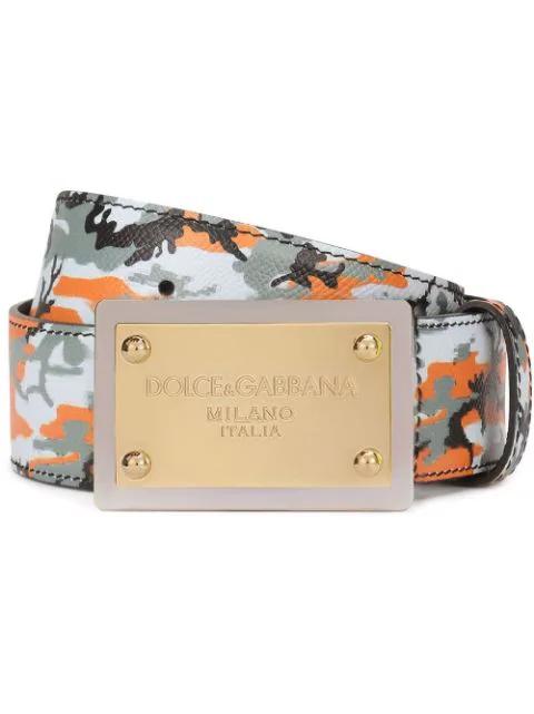 camouflage-print leather belt by DOLCE&GABBANA