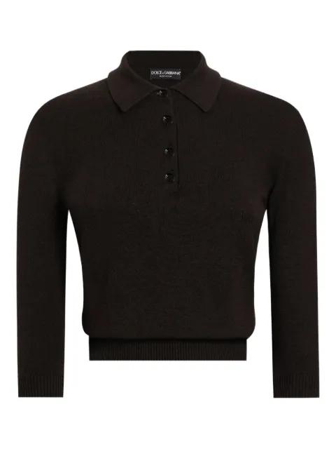 cashmere polo top by DOLCE&GABBANA
