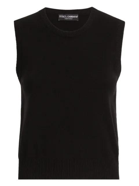 cashmere sleeveless top by DOLCE&GABBANA