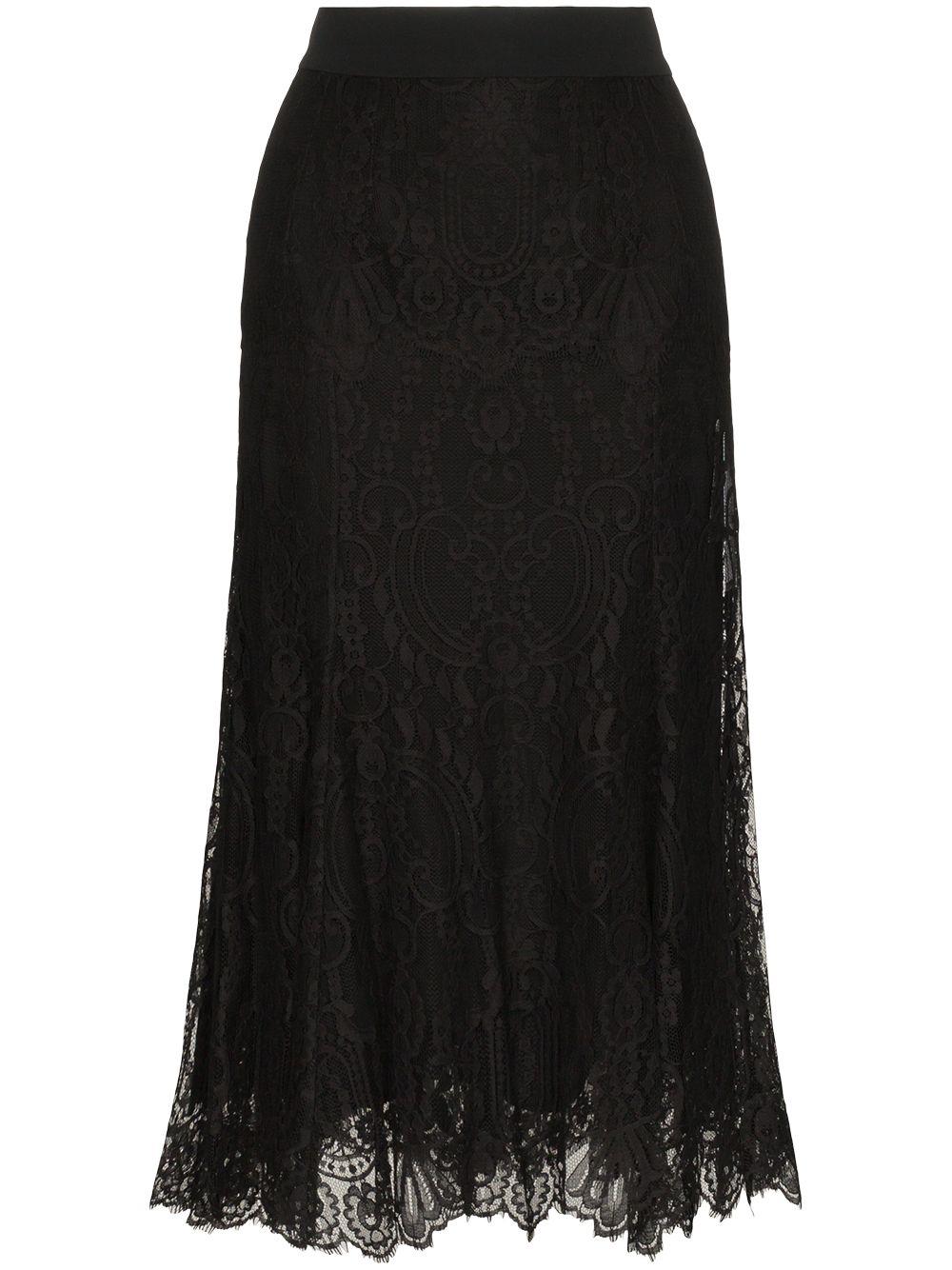 chantilly-lace maxi skirt by DOLCE&GABBANA