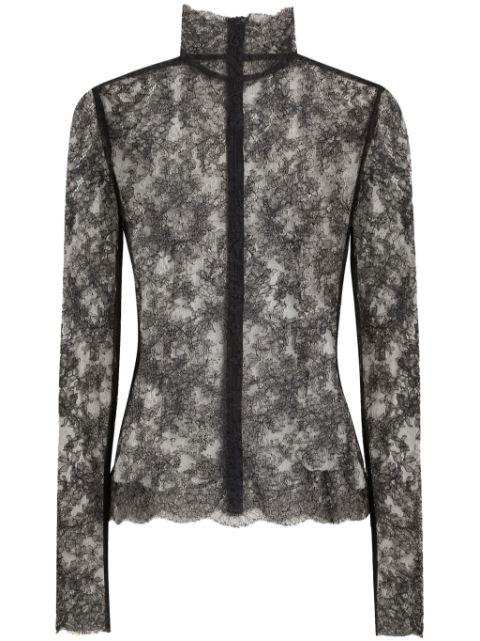 chantilly-lace top by DOLCE&GABBANA