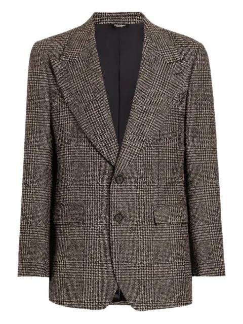 check-pattern buttoned-up blazer by DOLCE&GABBANA