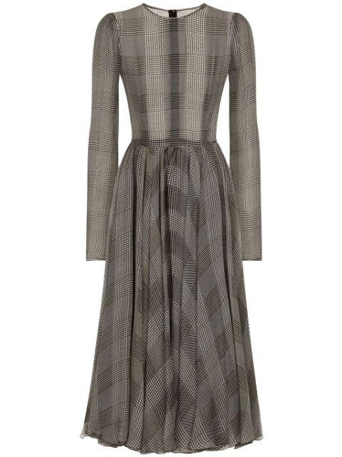 check-pattern midi dress by DOLCE&GABBANA