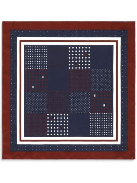 check-pattern silk pocket square by DOLCE&GABBANA