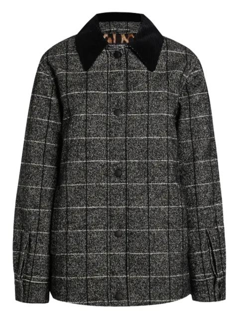 checked corduroy-collar jacket by DOLCE&GABBANA