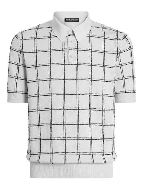 checked-pattern polo shirt by DOLCE&GABBANA