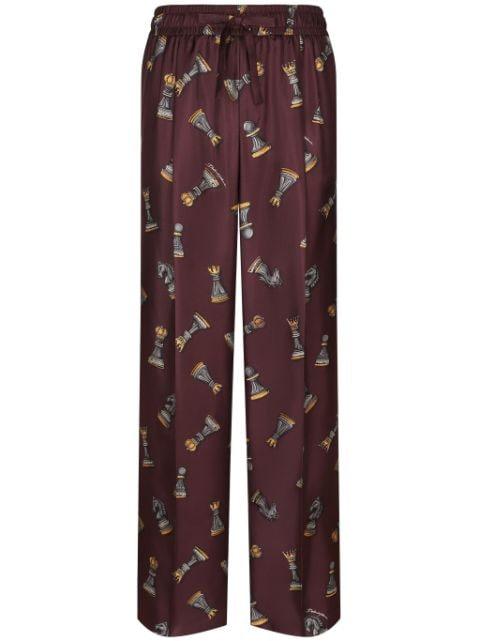 chess-print trousers by DOLCE&GABBANA