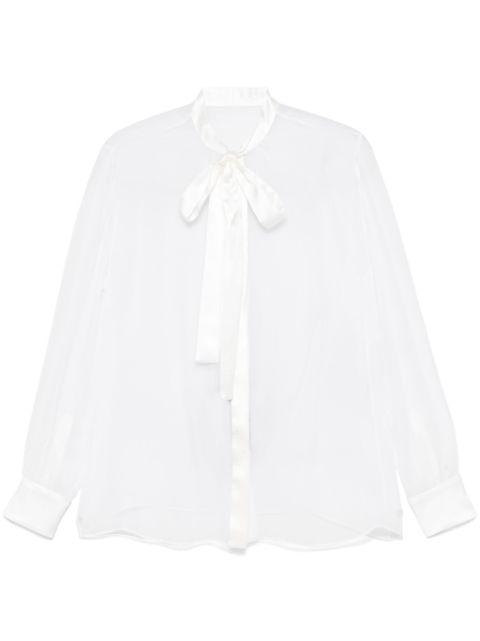 chiffon pussy-bow shirt by DOLCE&GABBANA