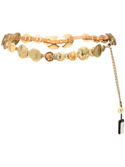 coin-embellished golden belt by DOLCE&GABBANA 