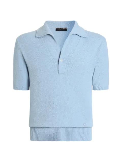 collared knitted polo shirt by DOLCE&GABBANA