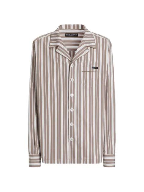 compact striped poplin vanity shirt by DOLCE&GABBANA