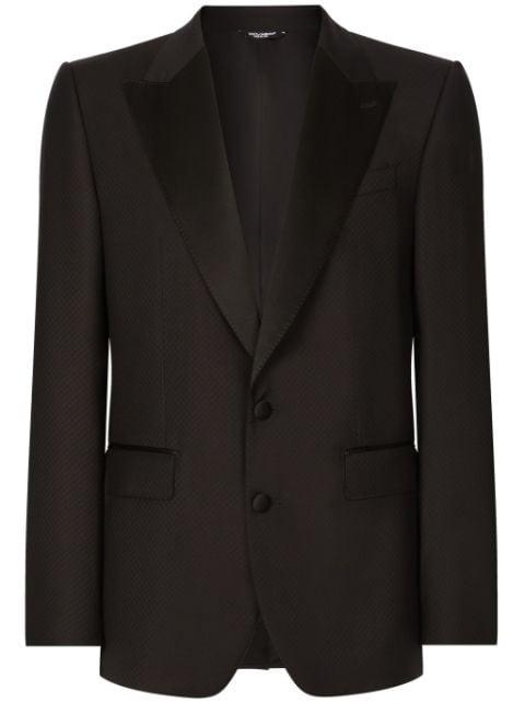 contrasting lapels two-piece suit by DOLCE&GABBANA