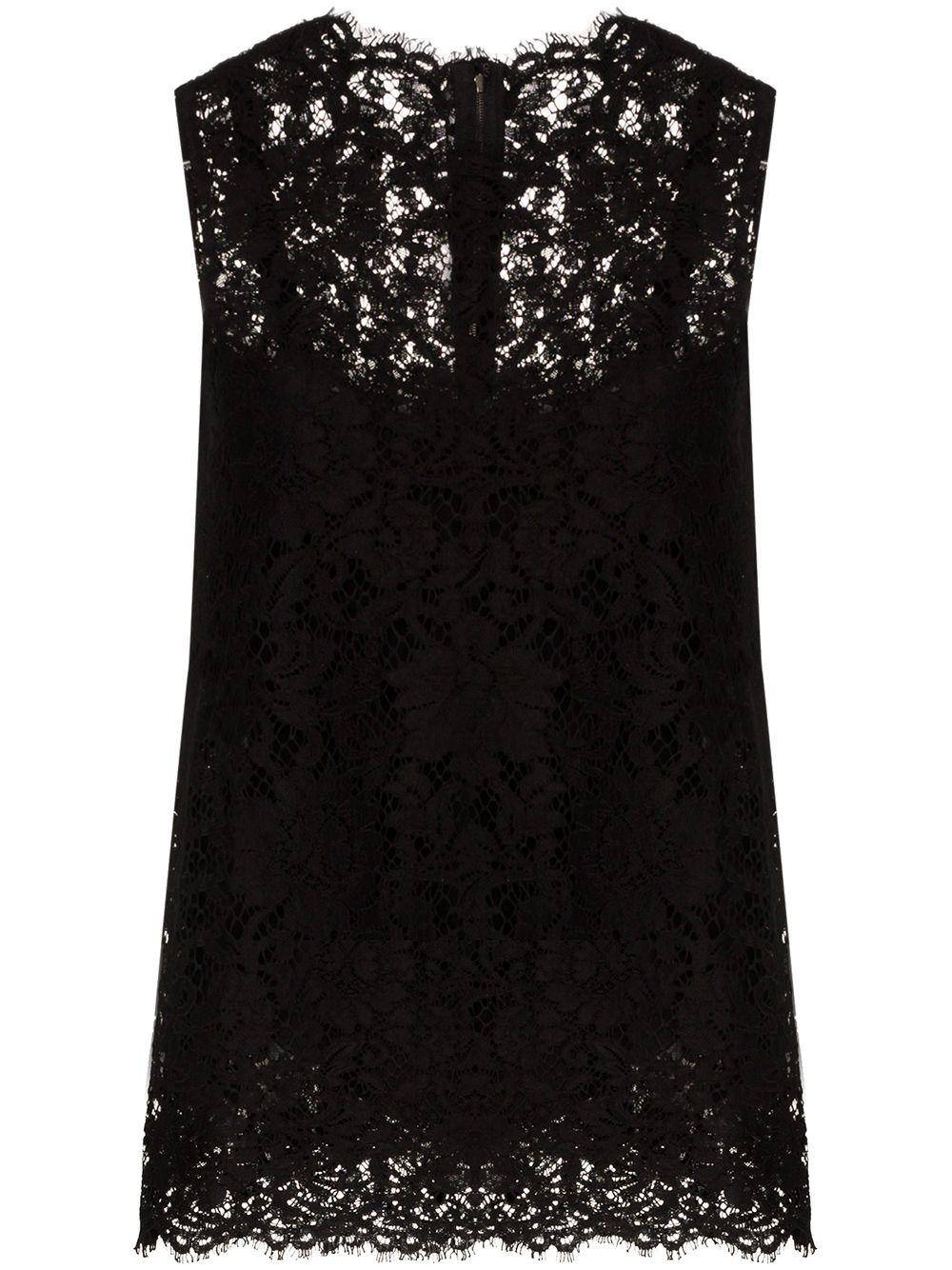 cordonetto-lace sleeveless tank top by DOLCE&GABBANA