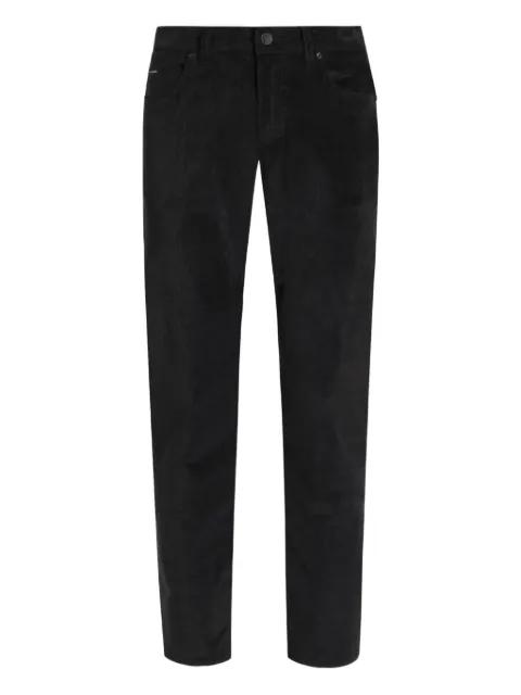 corduroy logo-plaque trousers by DOLCE&GABBANA
