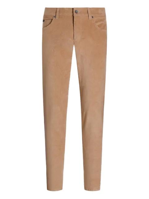 corduroy logo-plaque trousers by DOLCE&GABBANA