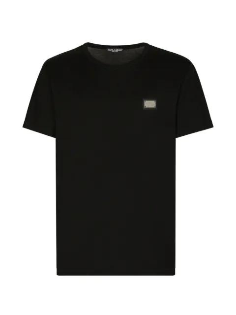 cotton T-shirt with branded tag by DOLCE&GABBANA