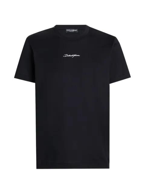 cotton T-shirt with embroidered patch by DOLCE&GABBANA