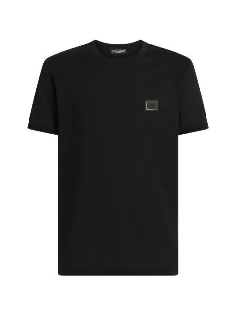 cotton T-shirt with logo plate by DOLCE&GABBANA