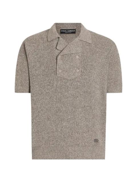 cotton and linen polo shirt by DOLCE&GABBANA