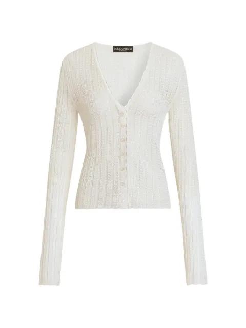 cotton lace-knit cardigan by DOLCE&GABBANA