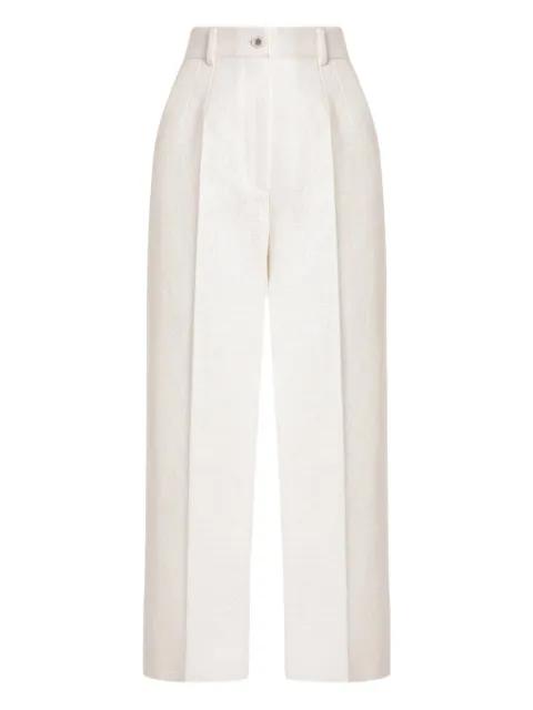 cotton-linen blend trousers by DOLCE&GABBANA