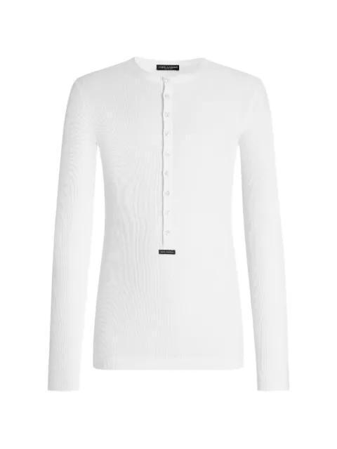 cotton serafino T-shirt with label by DOLCE&GABBANA