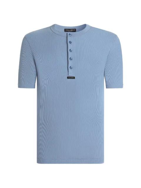 cotton serafino T-shirt with print by DOLCE&GABBANA