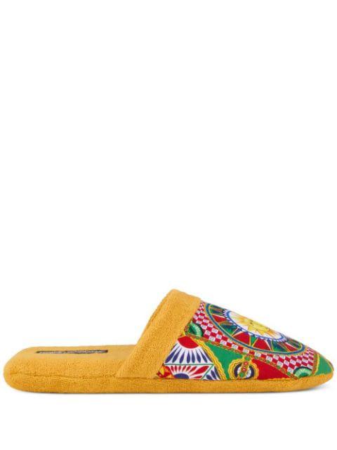 cotton terry slippers by DOLCE&GABBANA