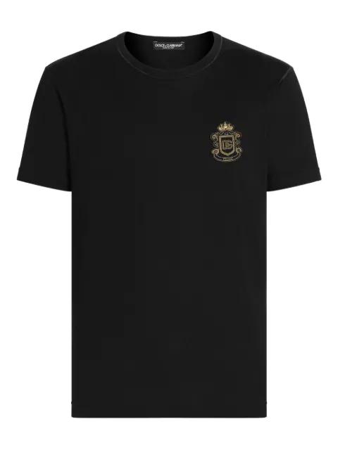 crest-appliqué T-shirt by DOLCE&GABBANA