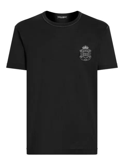 crest-appliqué T-shirt by DOLCE&GABBANA