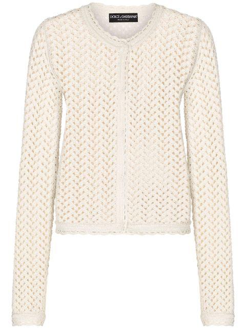 crochet-knit cardigan by DOLCE&GABBANA