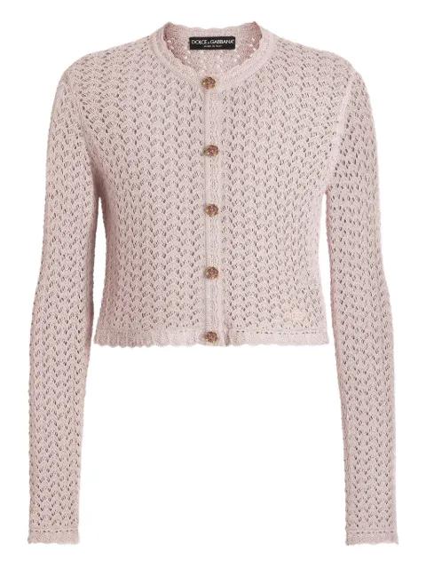 crochet-knit cropped jacket by DOLCE&GABBANA