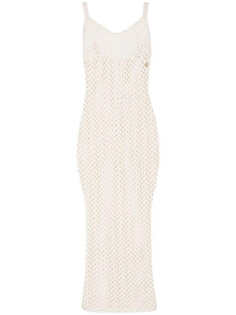 crochet-knit midi dress by DOLCE&GABBANA