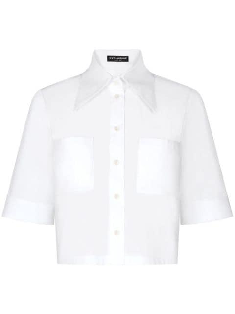 cropped cotton shirt by DOLCE&GABBANA