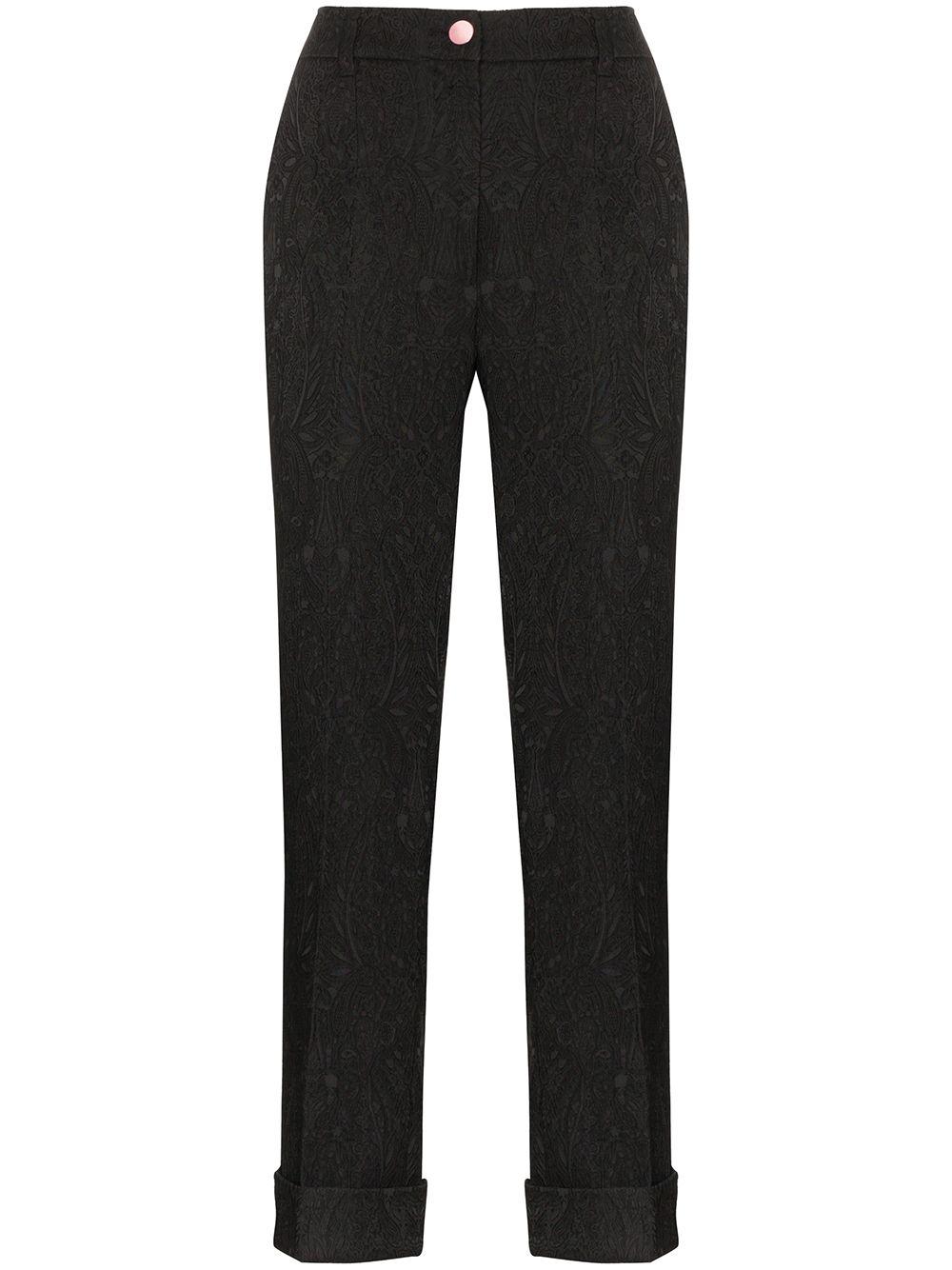 cropped floral brocade trousers by DOLCE&GABBANA