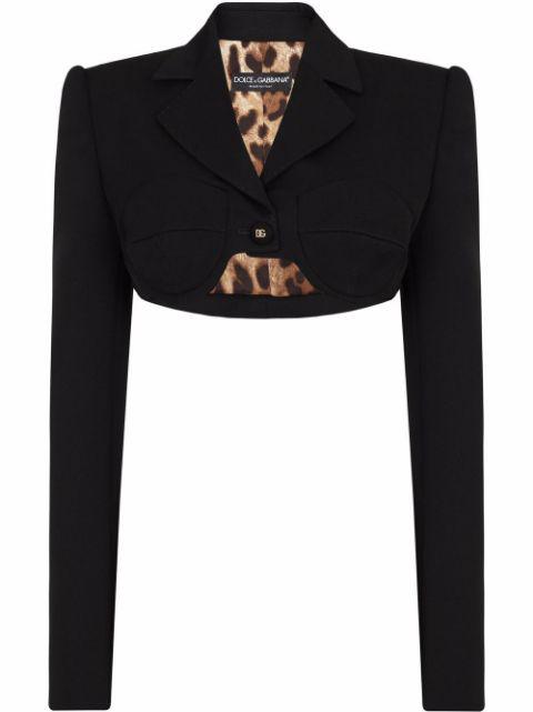 cropped virgin wool blazer by DOLCE&GABBANA