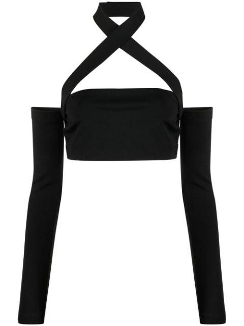 cross-strap cut-out top by DOLCE&GABBANA